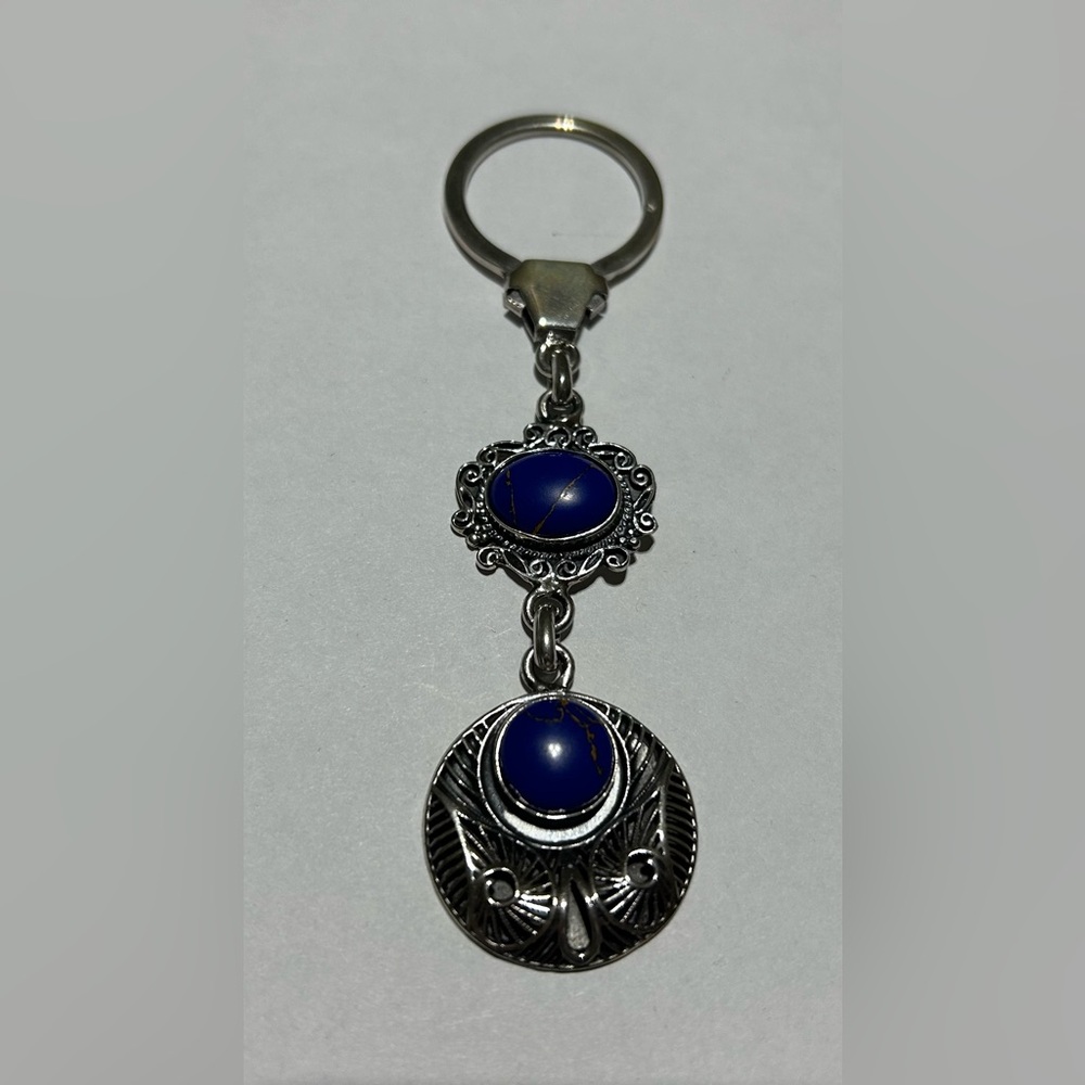 Handmade Egyptian Silver Keychain